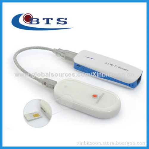 Low Price, Pocket Wi-fi, 3G Wireless Router with Power Bank 1,800mAh Li-polymer Battery